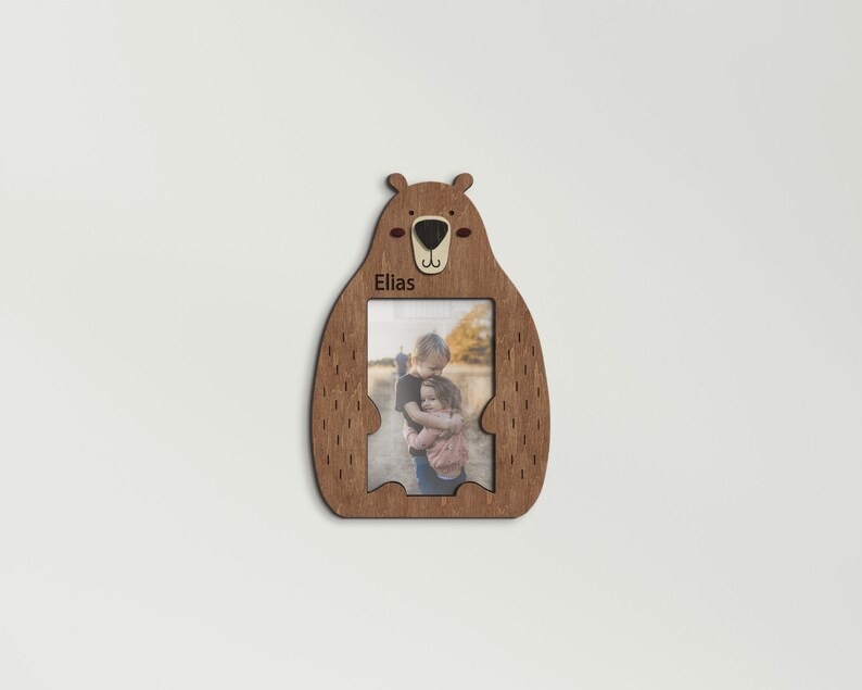 Personlig fotoram för bebisar Barnfotoram Barnrumsdekor Babyshowerpresent 4x6 träram Anpassat familjefoto Nyföddpresent bild 8