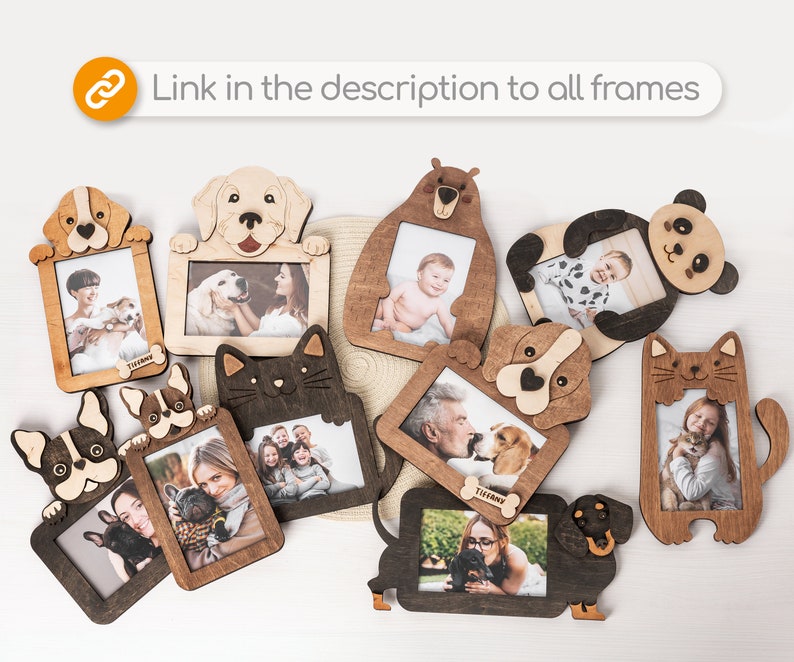 Personlig fotoram för bebisar Barnfotoram Barnrumsdekor Babyshowerpresent 4x6 träram Anpassat familjefoto Nyföddpresent bild 7