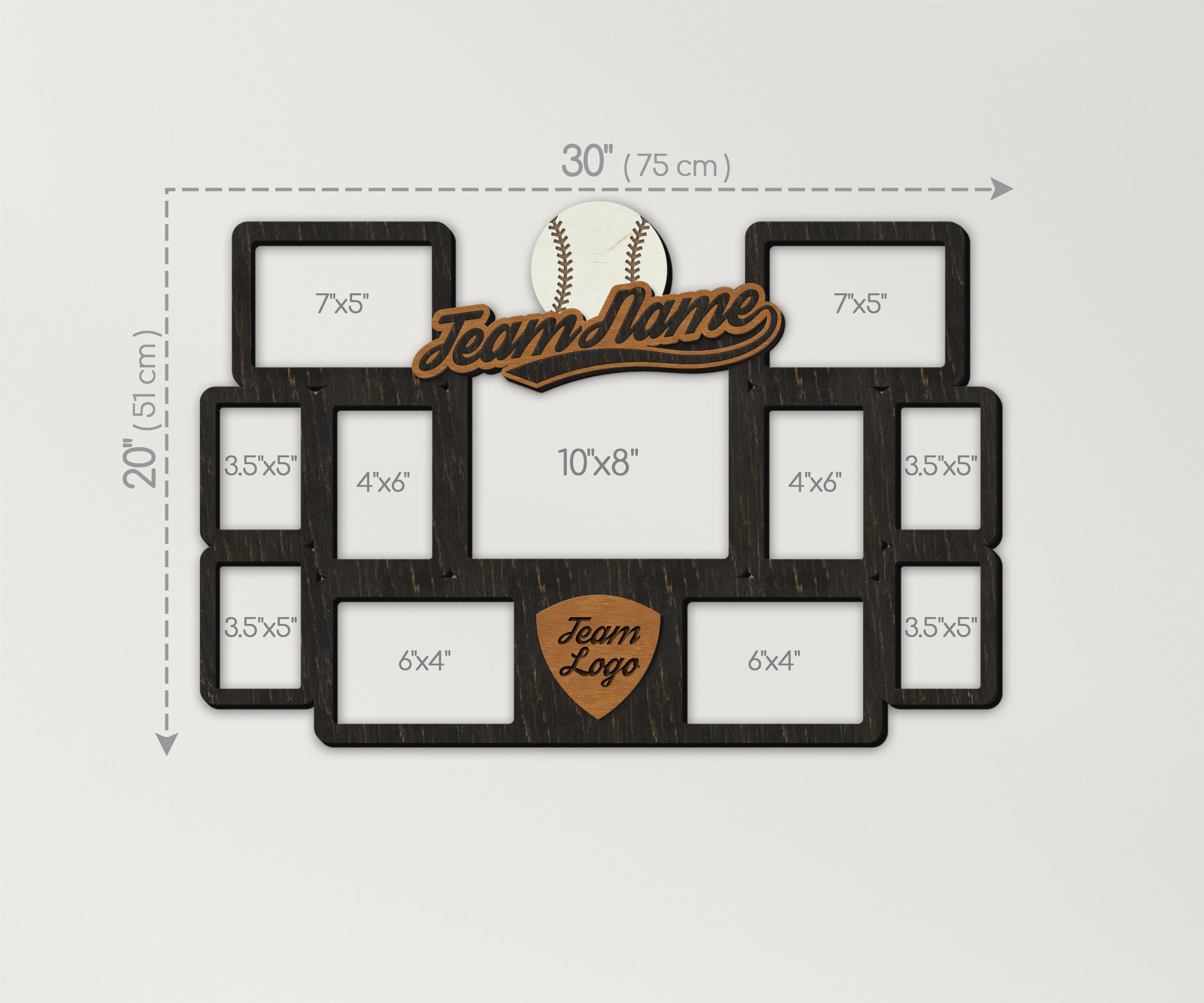 Personalized Baseball Picture Frame Collage Custom Sports Team Display ...