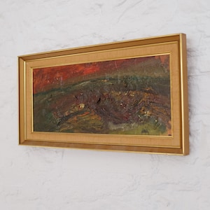 Vintage Swedish Abstract Painting, Mid Century Abstract by Bertil Andersson, Vintage Scandinavian Art, Decorative Art, Original Oil Painting