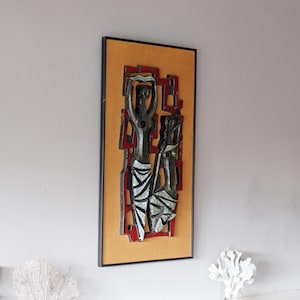 Mid-Century Ceramic Wall Sculpture, Vintage Belgian Sculpture, Vintage Ceramics, Paul Vermeire Mermaids, Bas Relief, 1960s Style