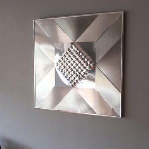 Mid-Century Brutalist Wall Sculpture, Vintage Swedish Abstract Sculpture, Modernist Sculpture by Alexius Huber, Vintage Decorative Object