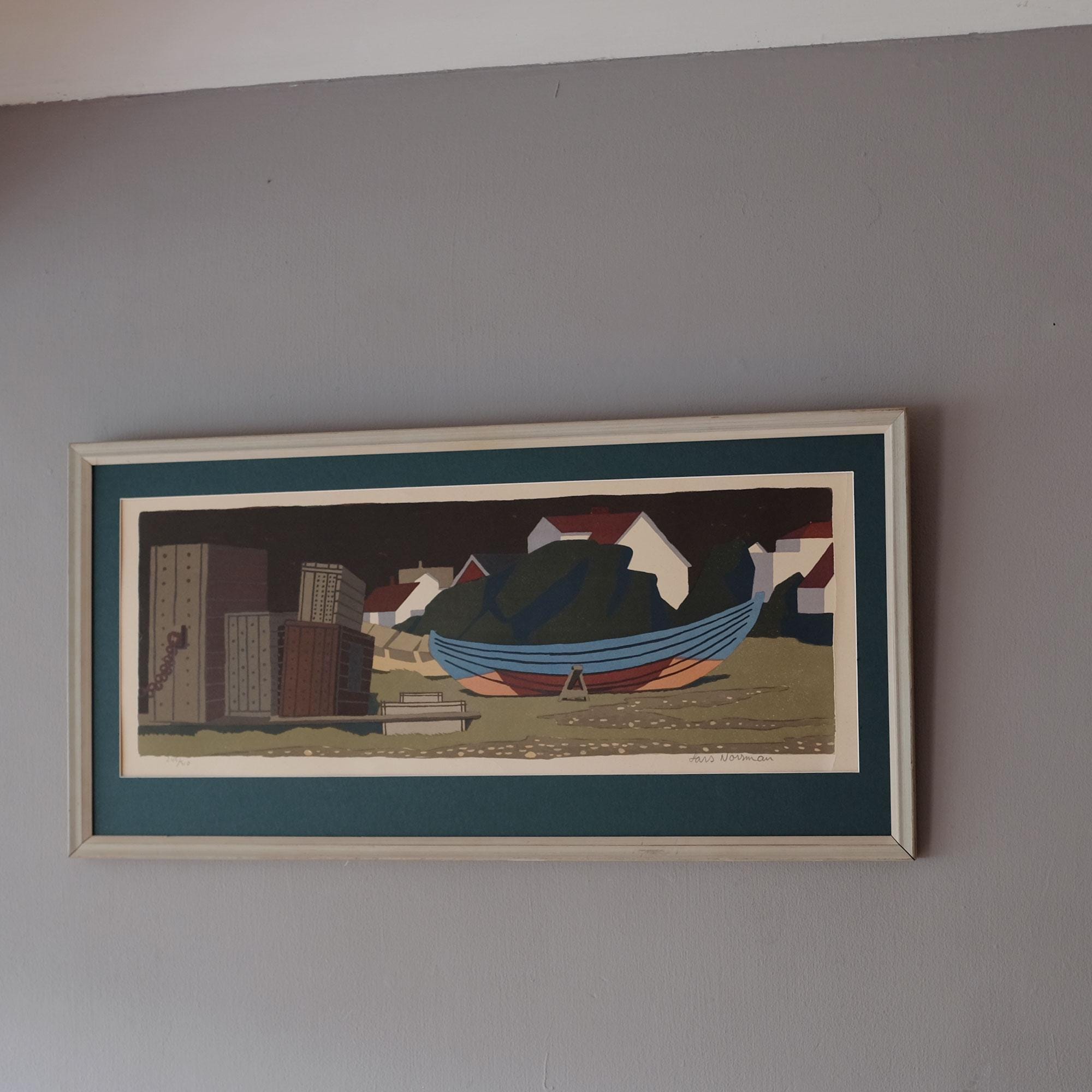 北欧　ラース・ノーマン　Lars Norrman 1950s リトグラフ Lars Norrman - Etsy 北欧 ラース・ノーマン Lars Norrman 1950s