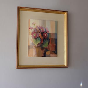 Mid-Century Floral Still Life by Ragnar Ring, Vintage Oil Painting of Flowers, Swedish Painting, Still Life Painting, Vintage Decorative Art