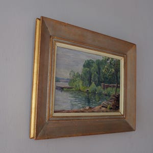 Mid-Century Swedish Oil Painting, Swedish Landscape, Vintage Scandinavian Painting, Decorative Art, Interiors, Mid Century Art