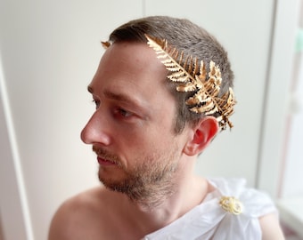 kiso ゴールドクラウン ヘッドアクセサリー 黄金の月桂冠、ギリシャの女神のヘアアクセサリー - Etsy 日本