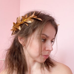 Grecian Laurel Crown, Gold Greek goddess crown