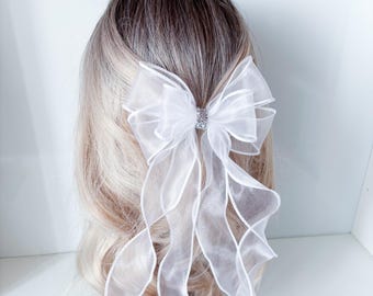 Fiocco per capelli per la Prima Comunione: accessorio per capelli fatto a mano per acconciature eleganti