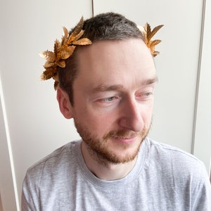 Handcrafted Gold Leaf Crown with Laurel Detail