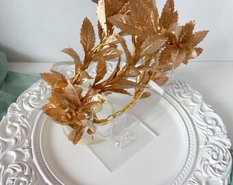 黄金の月桂樹の葉の冠：優雅なギリシャの女神の頭飾り - Etsy 日本