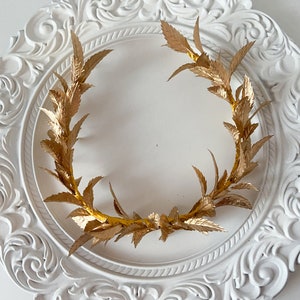 Men Laurel Leaf Headband in Elegant Gold Finish