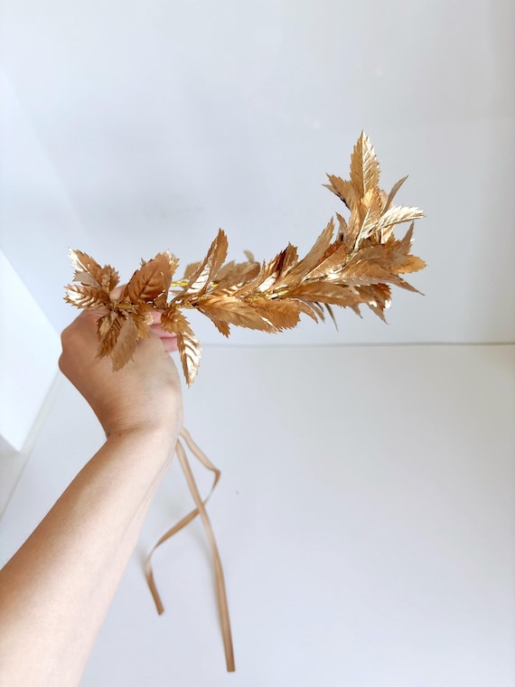 2 pezzi Fascia per capelli con foglia di alloro greca, corona di foglie