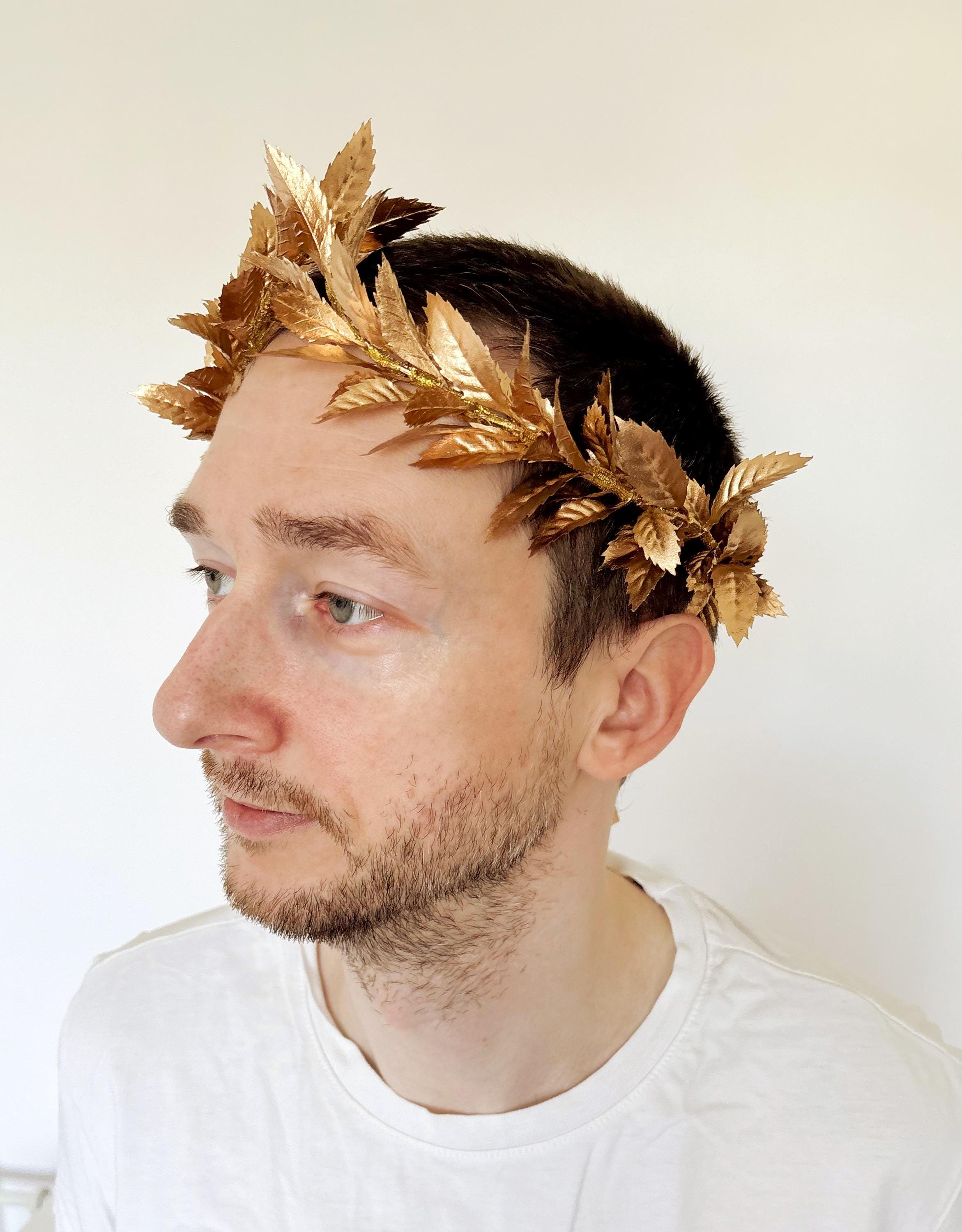 金箔の月桂冠：ローマの女神のヘッドバンド、コスチュームアクセサリー