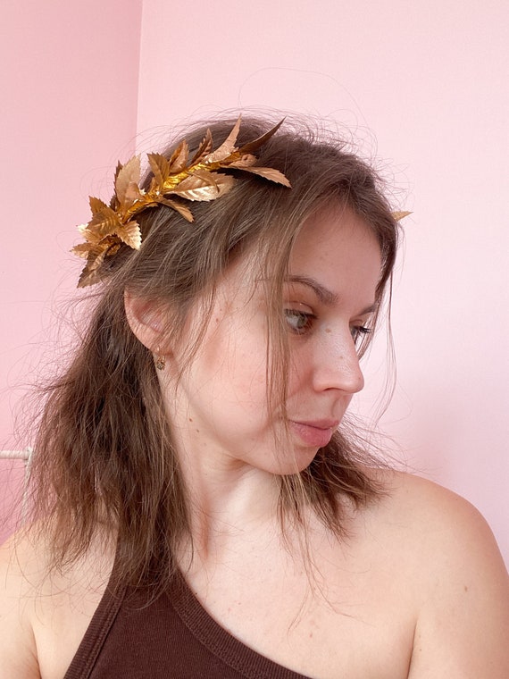 Grecian Laurel Crown, Gold Greek Goddess Crown - Etsy