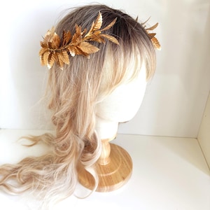 Gold Leaf Crown Headband: Handmade Roman Greek Goddess Tiara