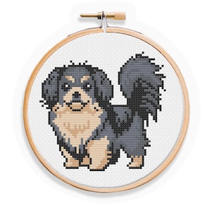 Pekingese Dog Cross Stitch Pattern: Easy Beginner Design (PDF Pattern)