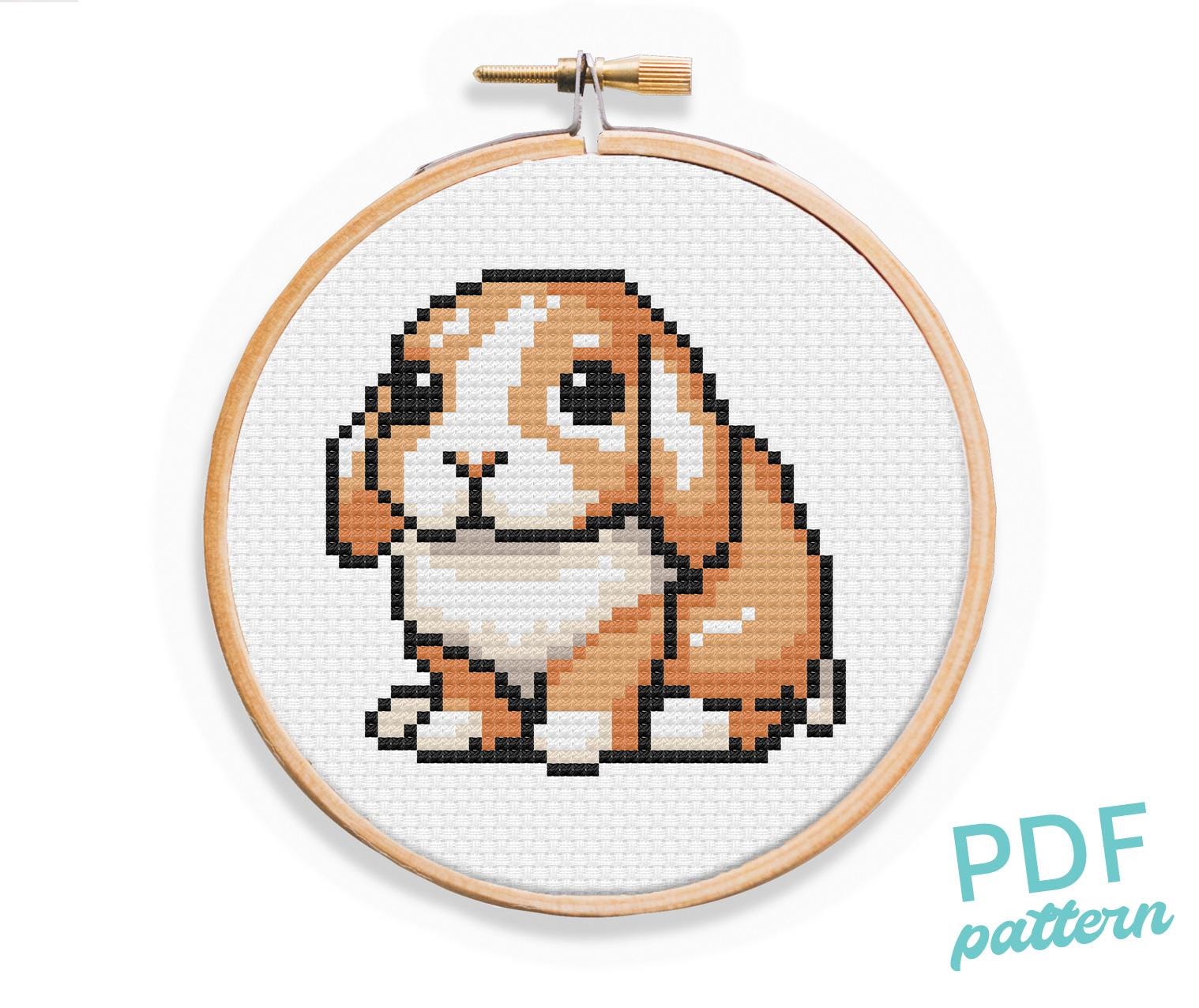 Mini Lop Bunny Cross Stitch Pattern: Easy Beginner Project (PDF Pattern ...