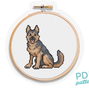 German Shepherd Cross Stitch Pattern: Easy Dog Design (PDF Pattern)