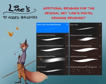 10 extra procreate brushes - for the original set (already part of the deluxe set)