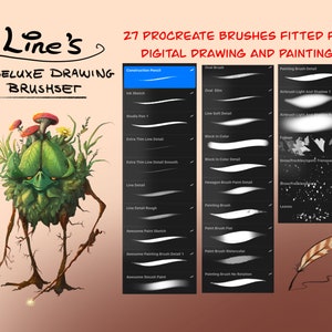 Procreate deluxe digital drawing brushset