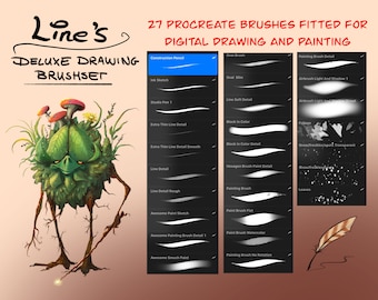 Procreate deluxe digital drawing brushset