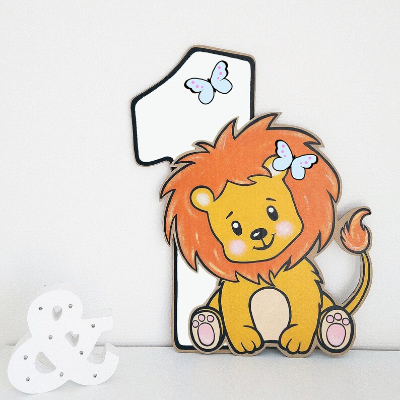 Lion King Baby Girl 1st Birthday Number Party Decorations Etsy