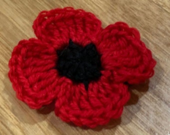 Modèle de coquelicot au crochet