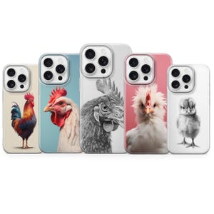 Chicken Phone Case Rooster Cover for iPhone 16 15 Pro max 14 13 12 11 XR 7 8, Samsung S24 Fe S25 S22 S21 S20 A35 A55 A16, Pixel 9/10 Pro XL