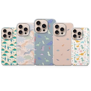 Cute Dinosaur Phone case Dino Cover for iPhone 16 Pro max 15 14 13 12 11 XR 7 8 plus, Samsung S25 S24 S23 A16 A56 A26, Pixel 9 pro XL