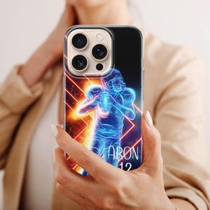 Football Phone Case Personalized Sports Athlete Cover for iPhone 17 pro max 16e 15 14 13 12 11 XR 8 Samsung S25 Fe S24 A16 A56 A17, Pixel 10 image 10