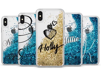 Custodia Con Glter Bling Di Lusso Con Nome Personalizzato