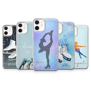 Personalisierte Eiskunstläuferin Handyhülle Eiskunstläuferin Geschenkhülle für iPhone 16 15 14 13 12 11 XR 7 8 Samsung S25 A16 A56 S24 Fe Pixel 9