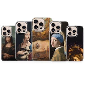 Classic art Phone Case Famous painting cover for iPhone 16 15 14 13 12 XR 7 8, Samsung S25 S24 Fe S23 S22 S21 A56 A55 A54 A16 Pixel 9 pro XL