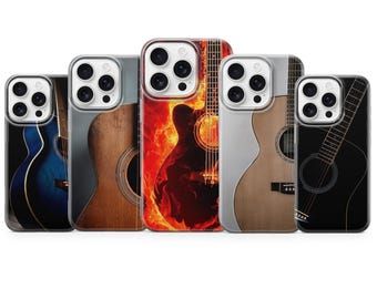 Guitar Drawing Phone Case Awesome Sound Cover for iPhone 16 , 15