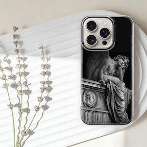Statue Art Phone Case Aesthetic Greco-Roman Sculpture Cover for iPhone 16 15 14 13 12 Pro 11 XR 8, Samsung S25 S24 Fe S23 A16 A56, Pixel 9