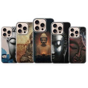 Buddha Handyhülle Spiritual Zen Art Cover für iPhone 16 Pro max 15 plus 14 13 12 11 XR 7 8, Samsung S25 S24 Fe A56 A36 A16 A53 S23, Pixel 9
