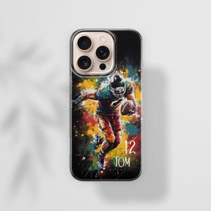 Football Phone Case Personalized Sports Athlete Cover for iPhone 17 pro max 16e 15 14 13 12 11 XR 8 Samsung S25 Fe S24 A16 A56 A17, Pixel 10 image 12