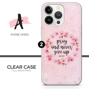 Kristet telefonskal med inspirerande bibelvers för iPhone, iPhone 17, iPhone 16, iPhone 15, iPhone 14, iPhone 13, iPhone 12, iPhone XR, iPhone 8, Samsung S25, S24, A56, A16, Pixel 10/9 Pro XL 2