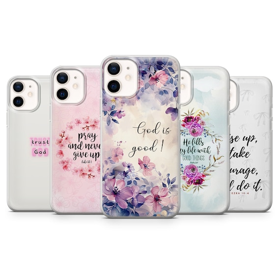 Christian Phone Case Inspirational Bible Verse Cover for iPhone iPhone 17 16 15 14 13 12 11 XR 8 Samsung S25 S24 A56 A16 Pixel 10/9 Pro XL