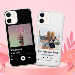 Custom Music Plaque Phone Case Music Player Song Cover for iPhone 16 15 14 13 11 12 Pro max mini XR SE 8 Samsung S24 S23 S22 S21 A55 A35 A16
