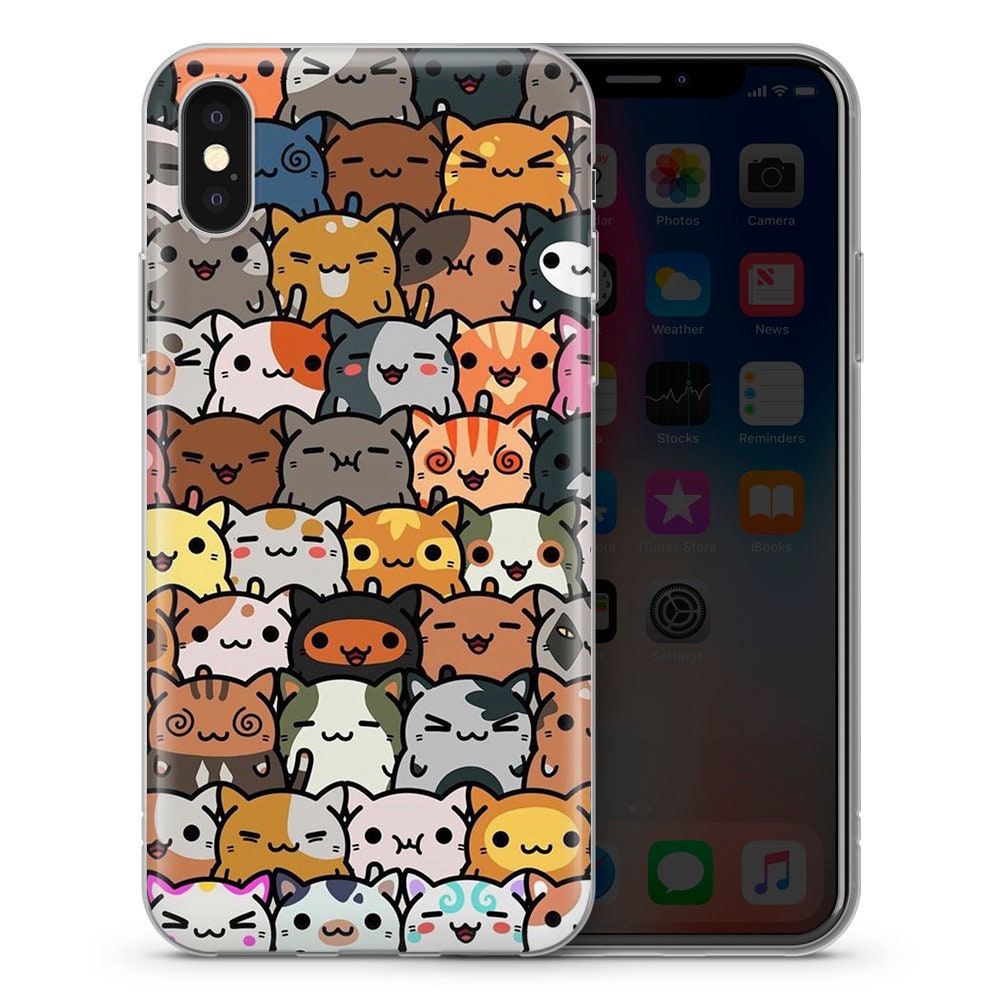 Cat Phone Case For Iphone 12 6 7 8 11 X Xs Xs Max Xr Etsy