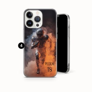 Football Phone Case Personalized Sports Athlete Cover for iPhone 17 pro max 16e 15 14 13 12 11 XR 8 Samsung S25 Fe S24 A16 A56 A17, Pixel 10 4