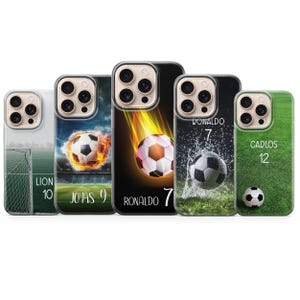 Fußball Handyhülle Personalisierte Fußball Abdeckung für iPhone 16 pro max 15 plus 14 13 12 11 XR 7 8 Samsung S25 S24 Fe S23 A16 A55 A36 Pixel 9