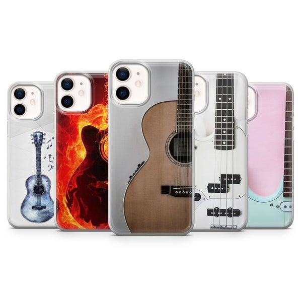 Acoustic Guitar Phone Case Love Music Cover for iPhone 15, 14, 13, 12, 11 Pro max, XR, 7, 8, Samsung A14, S21, S22, S23 A54, Pixel 8, 7