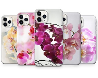 Orchid Flower phone Case for iPhone 14, 13, 12, 11, XR, 8, 7, Samsung S21, S22, A13, A12, A51, S20 Fe, A21, A53, A73, Pixel 6, 7, Huawei P50