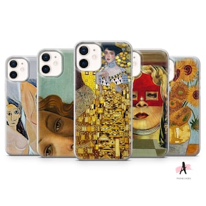 Famous artist phone case popular paintings cover for iPhone 15, 14, 13, 12, 11 Pro max, XR, 7, 8, Samsung A14, S21, S22, S23 A54, Pixel 8, 7