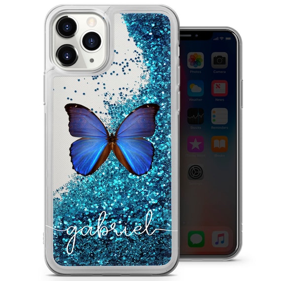 Adorable Funda Mariposa Brillo Brillante para iPhone 13 Pro Max 12 Pro Mini  11 XS XR 8 7