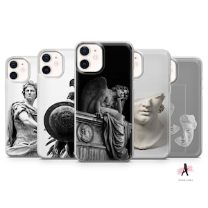 Greek Mythology Phone Case Aesthetic Sculpture Cover for  iPhone 13, 12 Pro, XR, 8, Samsung A12, S21, A53, A33, OnePlus, Pixel, Huawei P50