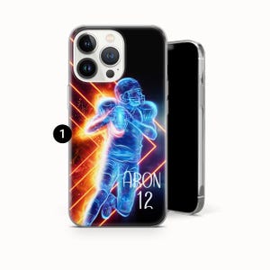 Football Phone Case Personalized Sports Athlete Cover for iPhone 17 pro max 16e 15 14 13 12 11 XR 8 Samsung S25 Fe S24 A16 A56 A17, Pixel 10 1