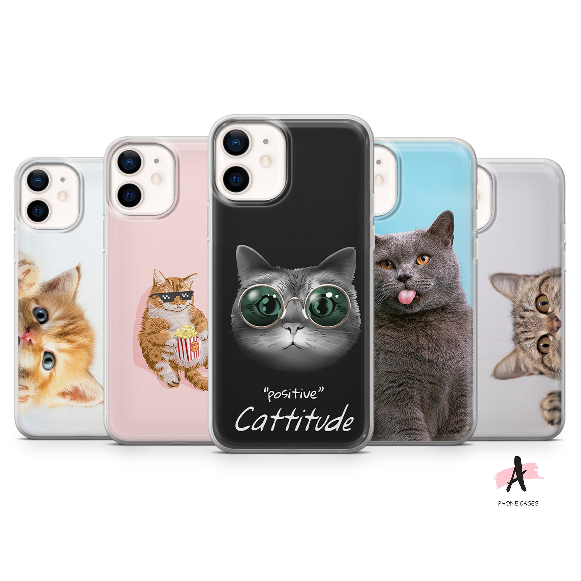 Gato Collage impresionante teléfono caso iPhone 4s 5 5s 5c SE 6 6s Samsung S6 
